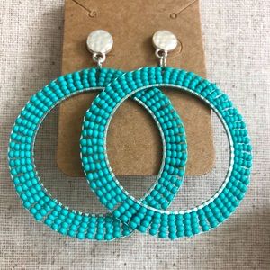 Turquoise bead earrings